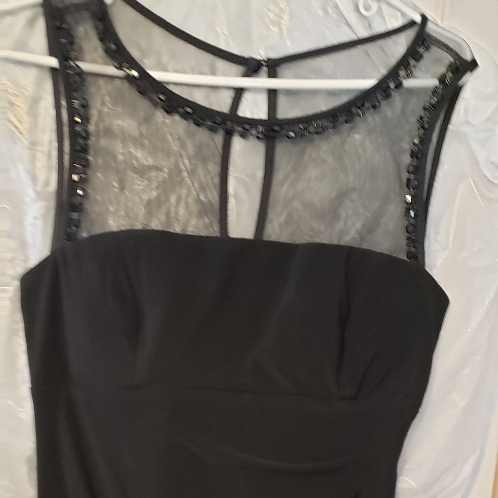 Black party dress .